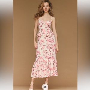 Reformation Pink Floral Maxi Dress